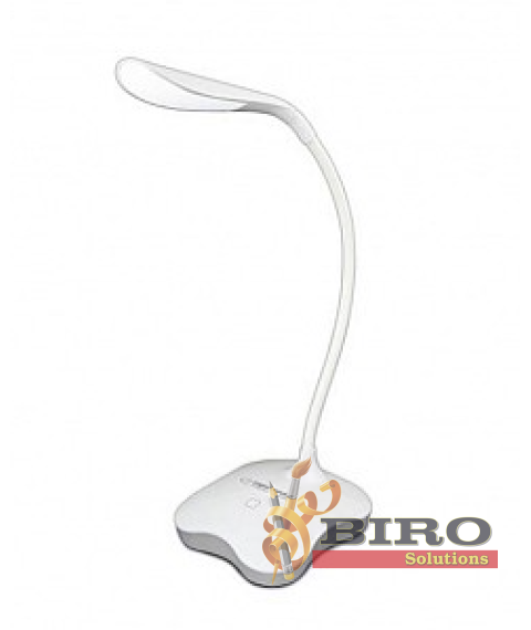 Lampă de birou Esperanza MIMOSA ELD105W, albă – 14 LED-uri, lumină de veghe, touch, 3 niveluri